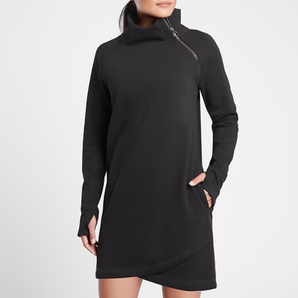 Athleta Cozy Karma Asym sweatshirt dress size small